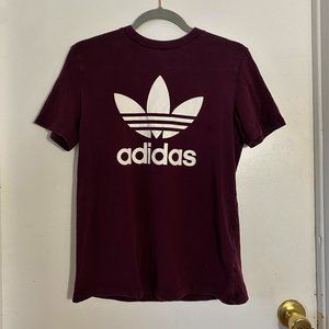Red burgundy Addidas Workout T-Shirt Size M